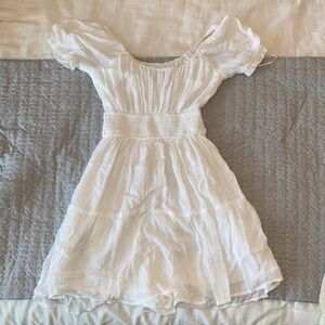 Hollister White Puff Sleeve Mini Sundress